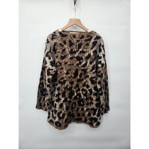 Lineamaglia Mohair Blend Sweater Size Medium Leopard PrintMade In Italy